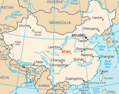 china xian map